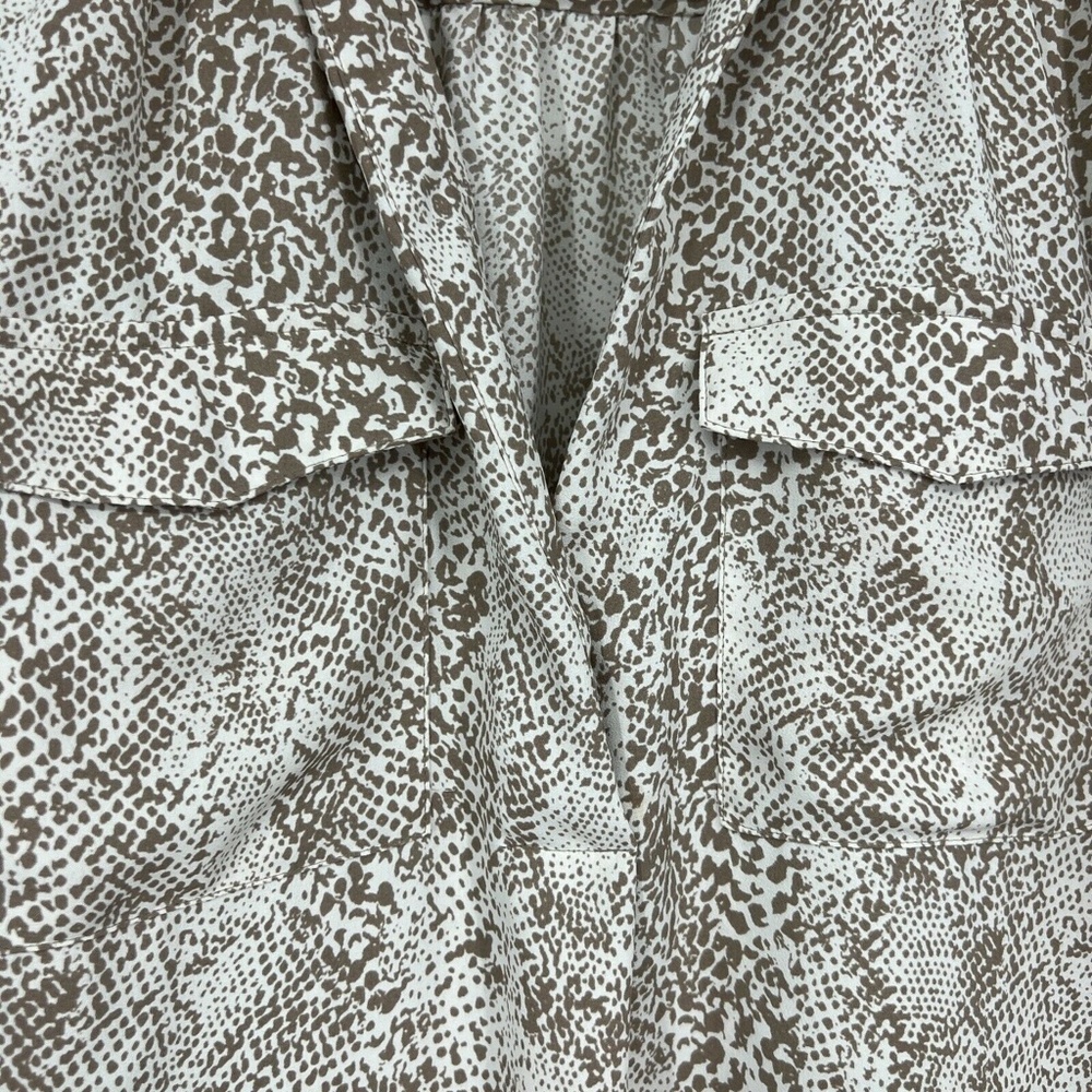 Ann Taylor Snake Pattern Button Down Camp Shirt - image 4